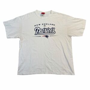 New England Patriots NFL White T-Shirt Size XL Football Fan Tee